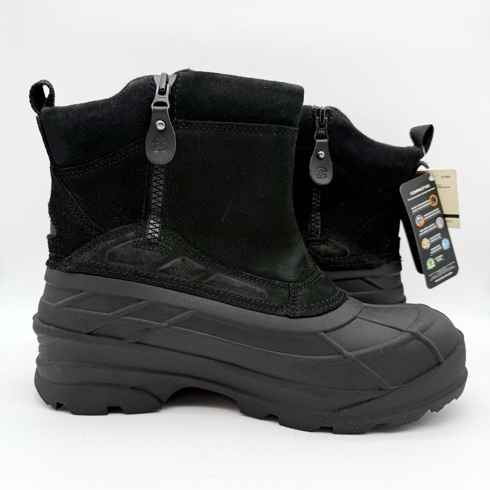 Kamik Mens Champlain 3 Winter Boot Size 12 EU 45 Black Suede Waterproof NIB - Picture 4 of 12